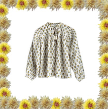 Cargar imagen en el visor de la galería, BLUSA JADE FLOWER MUSTARD & GREEN